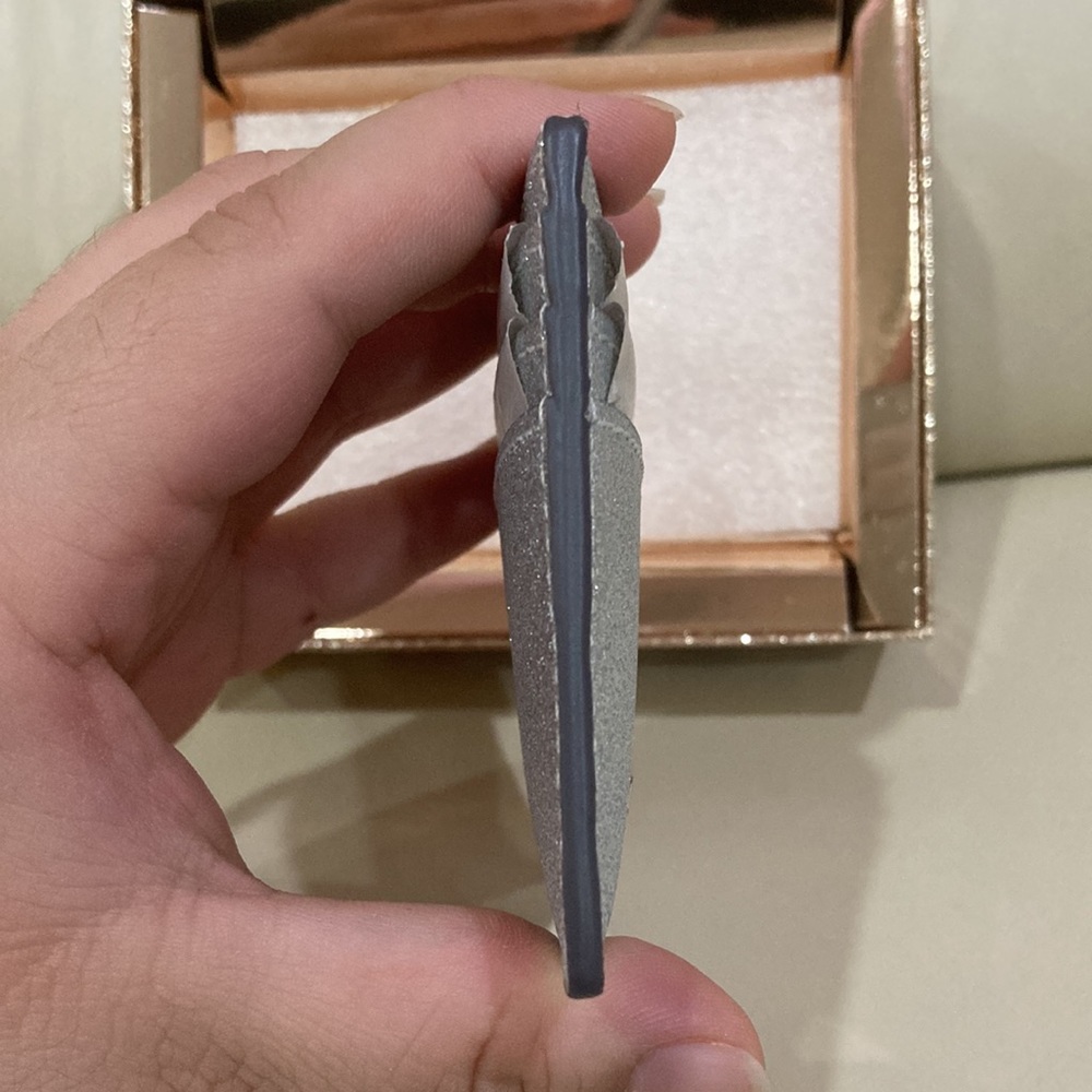 NWT Kate Spade Lunar Night Silver Sparkle Glitter Boxed Small Card Holder Wallet - Picture 9 of 15